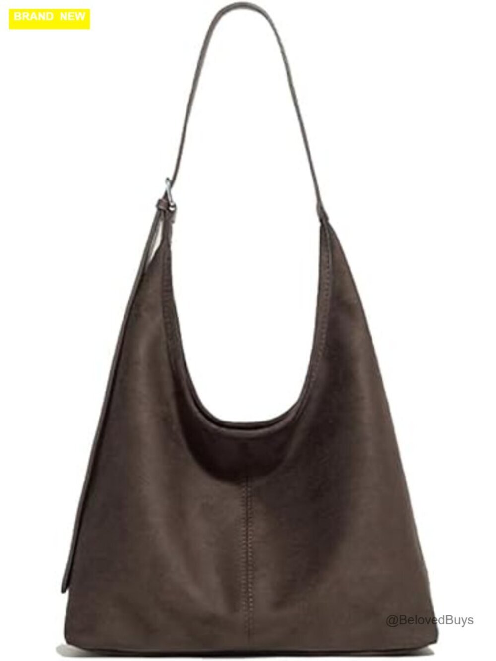 Large Slouchy Hobo Shoulder Bag Tote Purse Faux Suede Work Travel